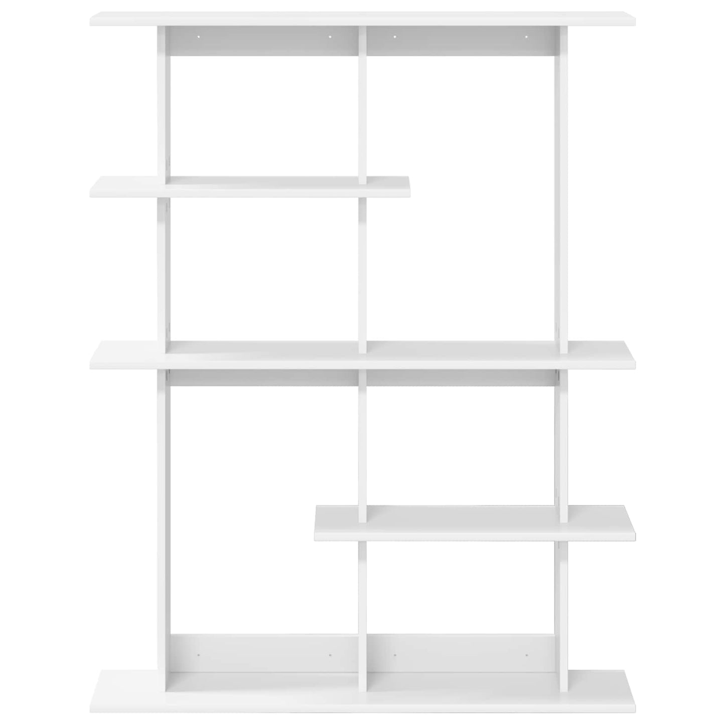 Wall Shelving Unit White 102 x 20 x 130 cm Engineered Wood