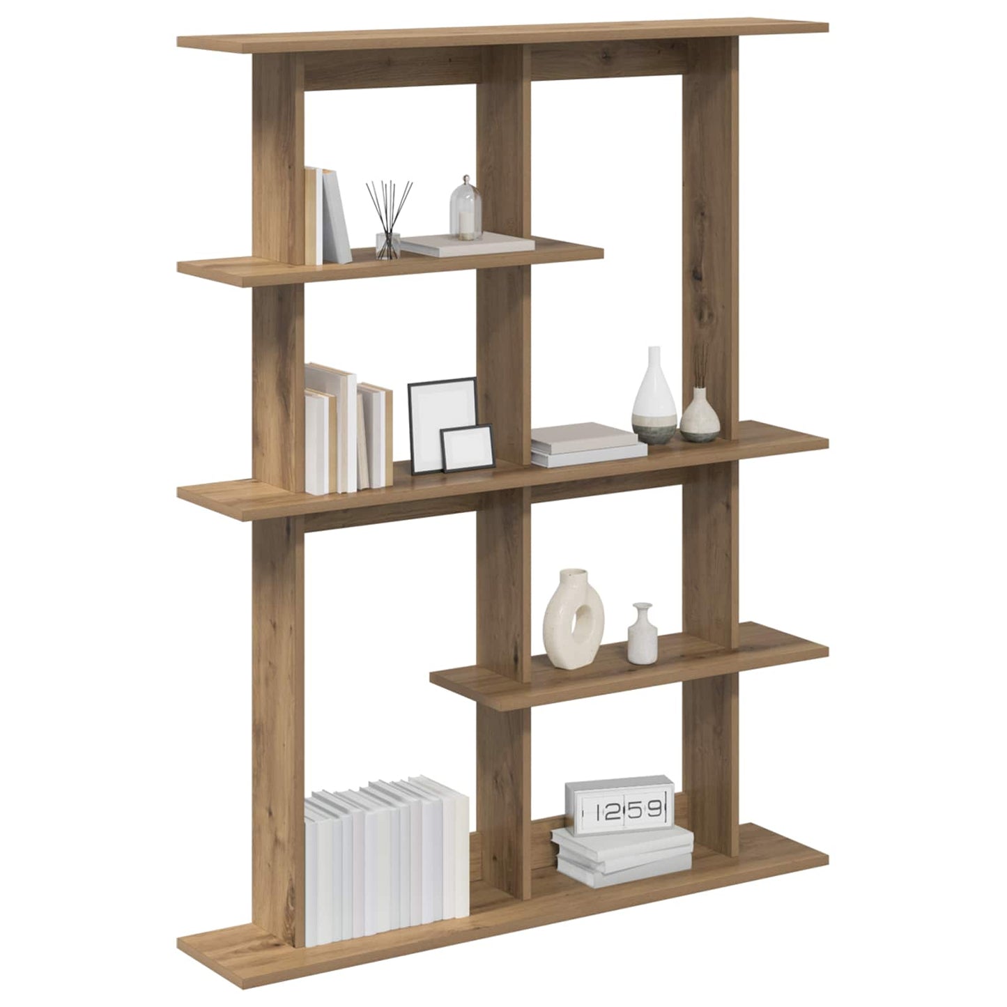 Wall Shelving Unit Brown 102 x 20 x 130 cm Engineered Wood