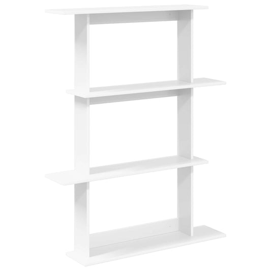 Wall Shelving Unit White 100 x 20 x 126 cm Engineered Wood