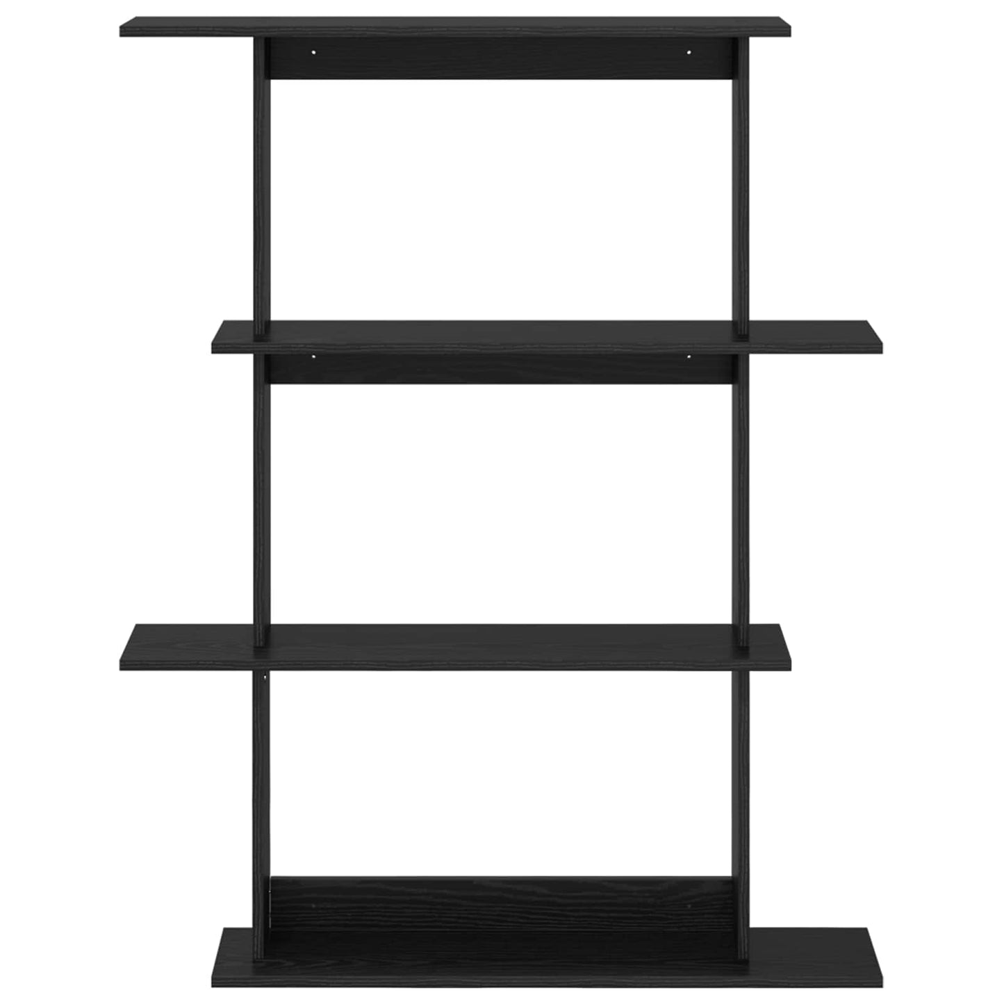 Wall Shelving Unit Black 100 x 20 x 126 cm Engineered Wood