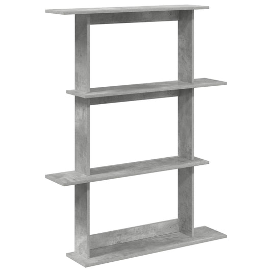 Wall Shelving Unit Grey 100 x 20 x 126 cm Engineered Wood