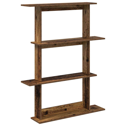 Wall Shelving Unit Brown 100 x 20 x 126 cm Engineered Wood