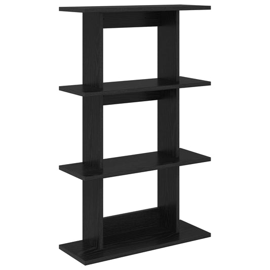 Wall Shelf Wall-Mounted Black 56 x 20 x 90 cm Engineered Wood