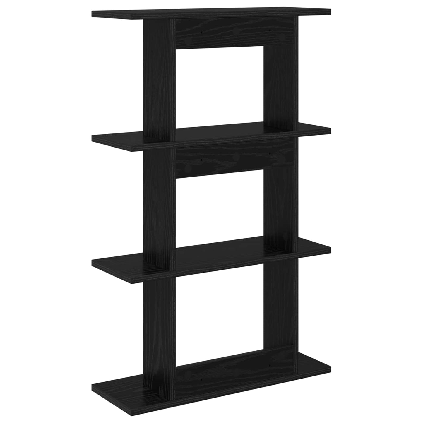 Wall Shelf Wall-Mounted Black 56 x 20 x 90 cm Engineered Wood