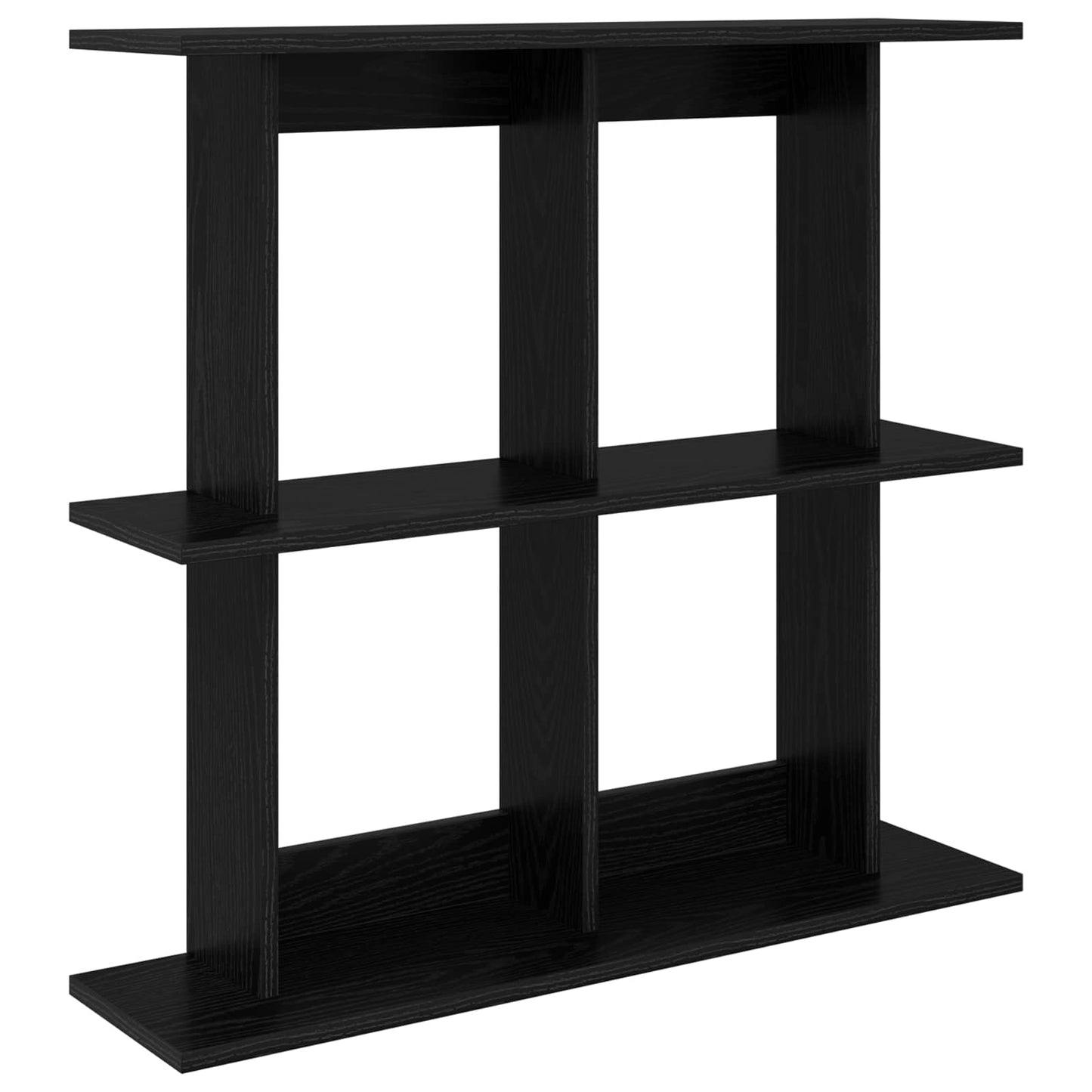 Wall Shelf Wall-Mounted Black 80 x 20 x 75 cm Engineered Wood