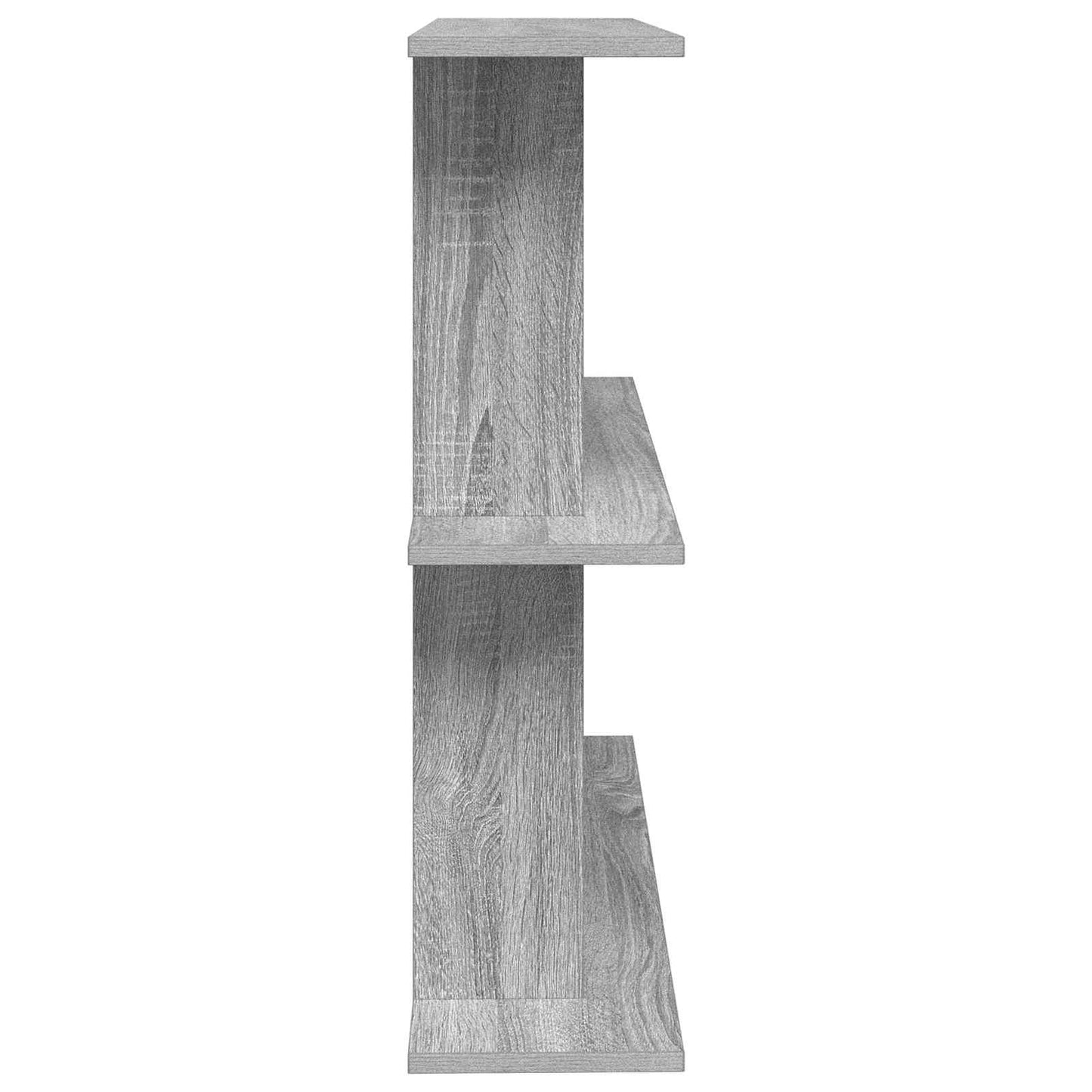 Wall Shelf Wall-Mounted Grey 80 x 20 x 75 cm Engineered Wood