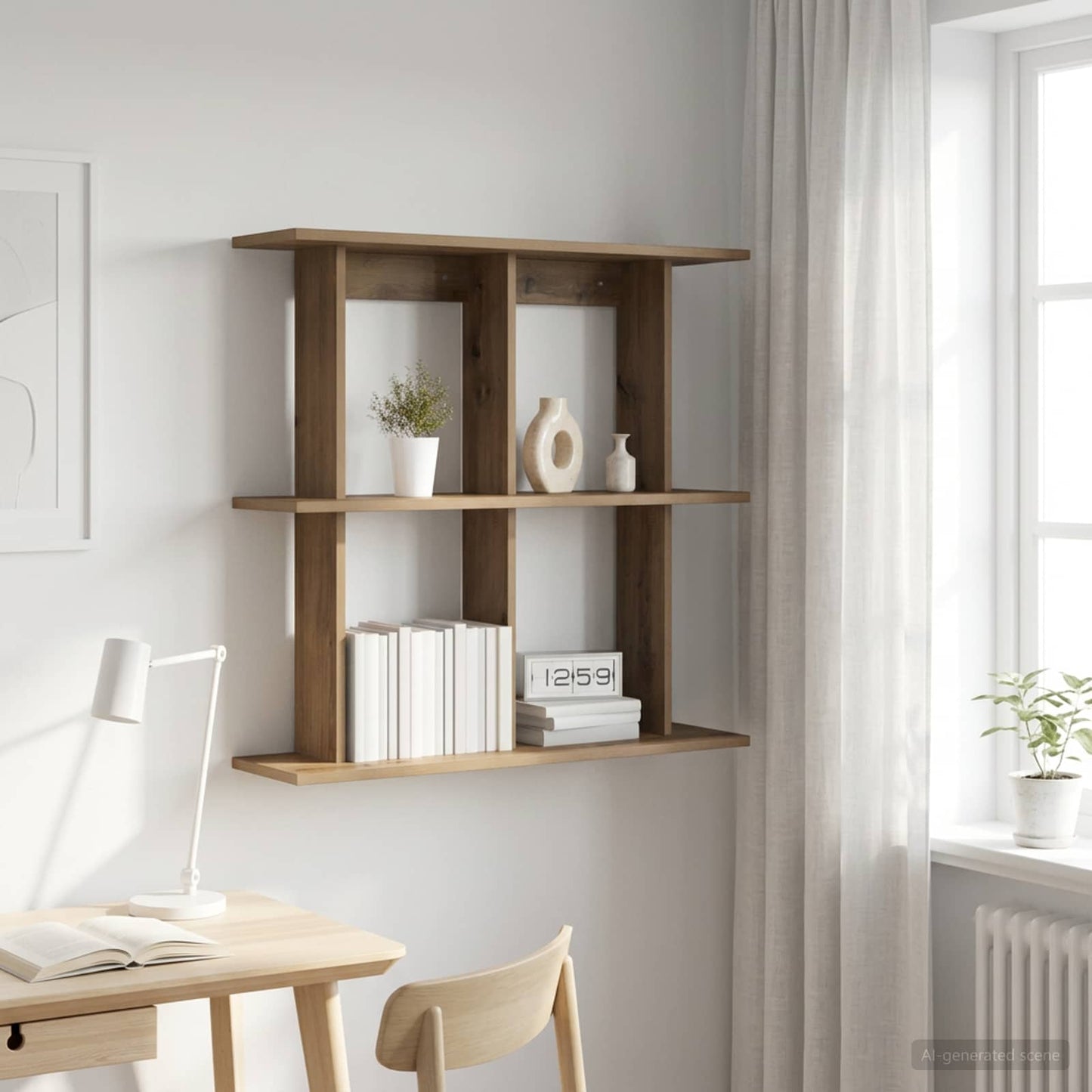 Wall Shelf Wall-Mounted Artisan Oak 80 x 20 x 75 cm