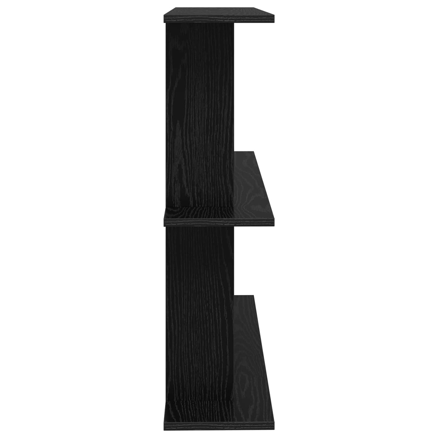 Wall Shelf Wall-Mounted Black 100 x 20 x 75 cm Engineered Wood