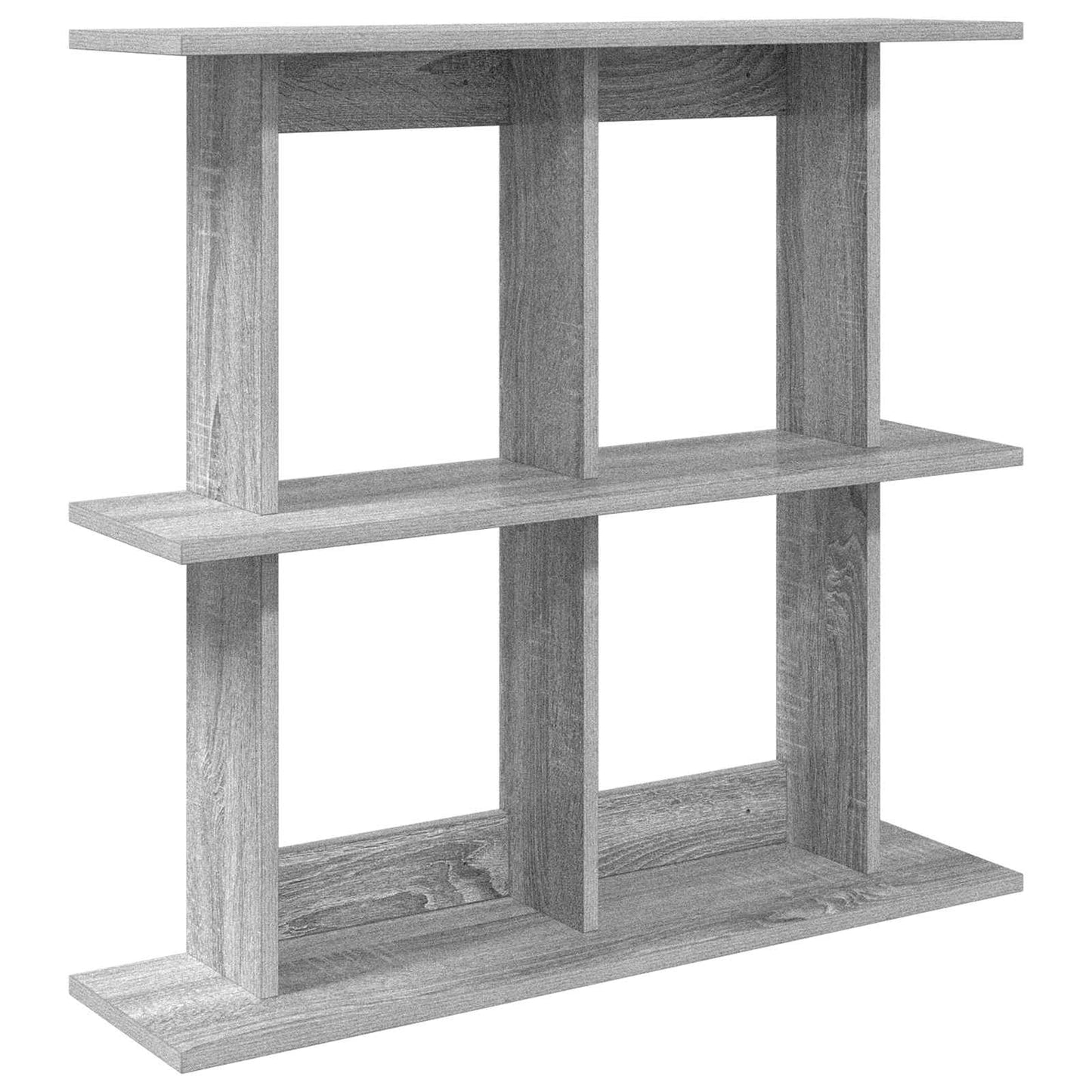 Wall Shelf Wall-Mounted Grey 100 x 20 x 75 cm Engineered Wood
