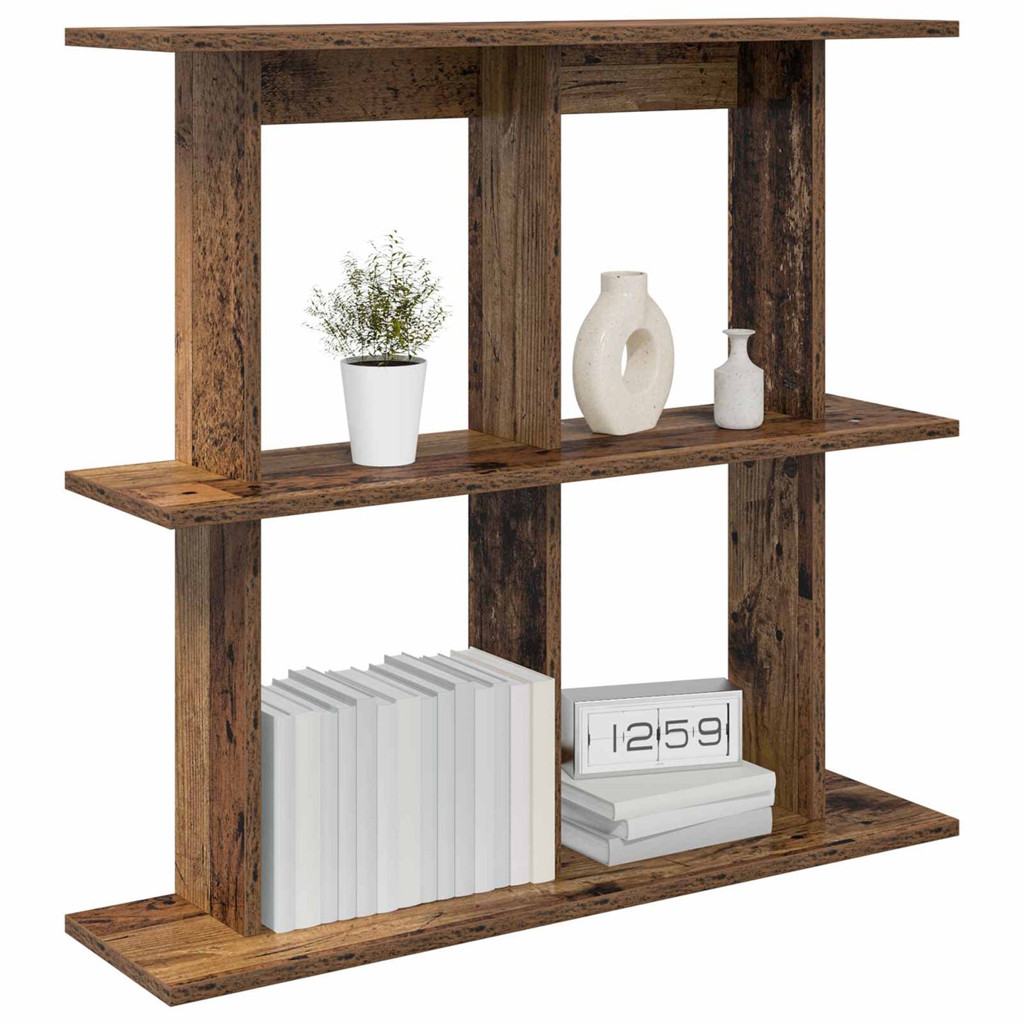 Wall Shelf Wall-Mounted Brown 100 x 20 x 75 cm Engineered Wood