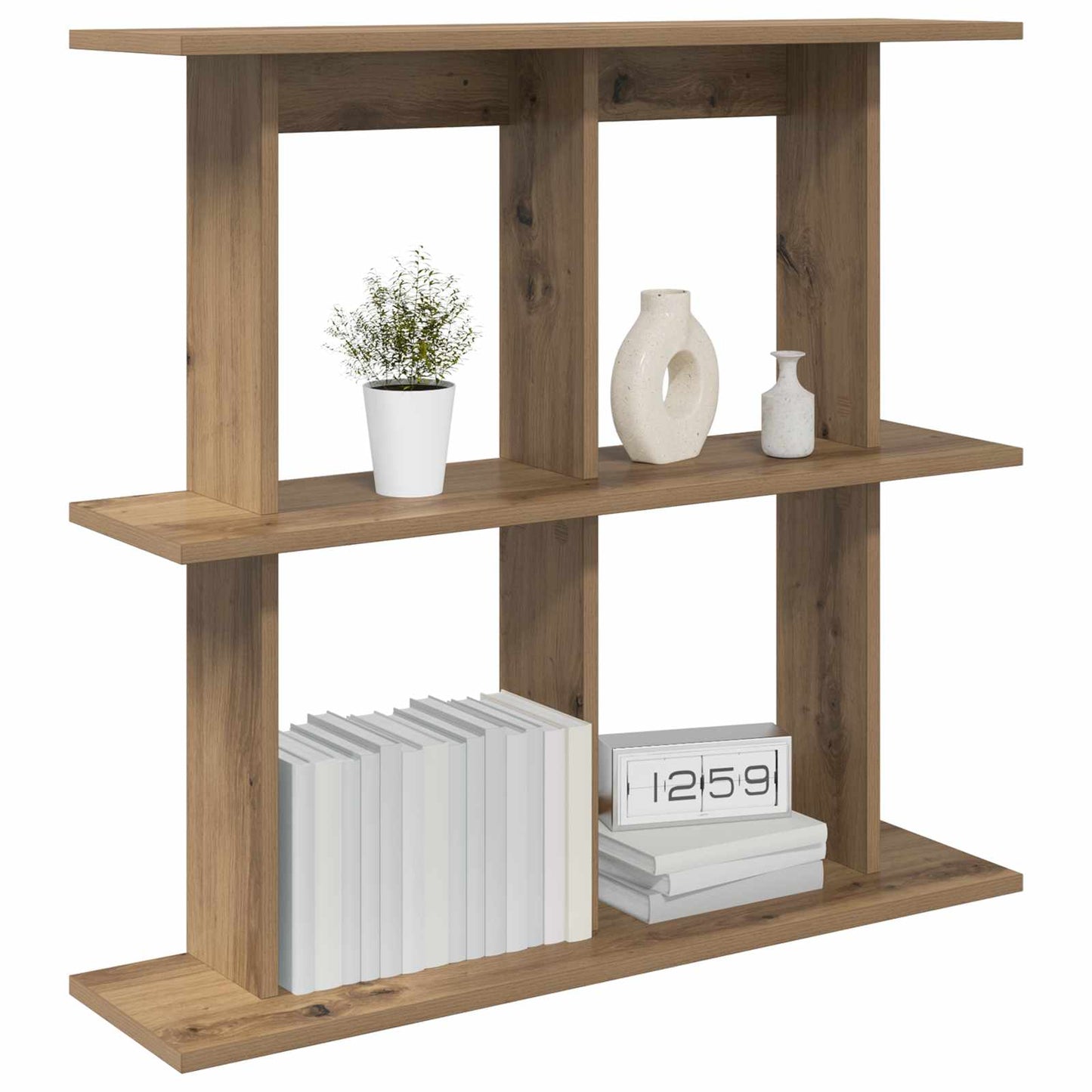 Wall Shelf Wall-Mounted Brown 100 x 20 x 75 cm Engineered Wood
