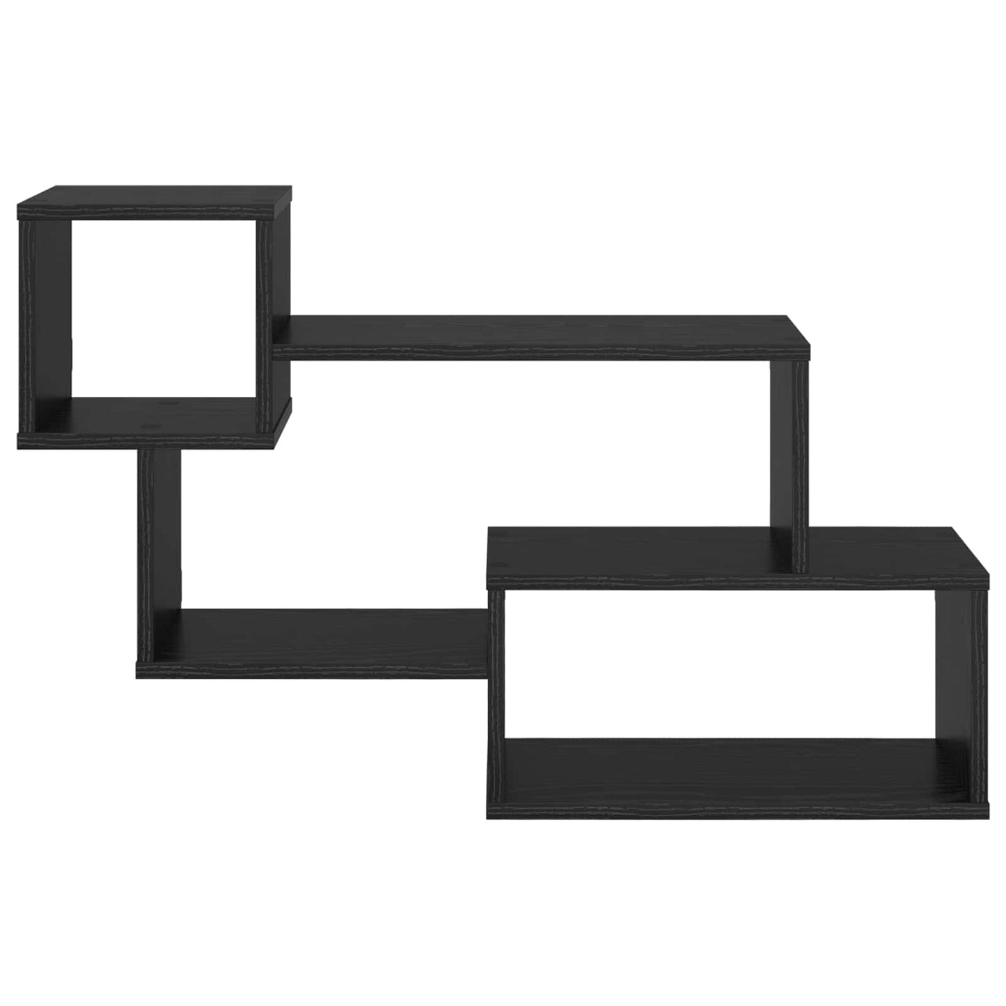Floating Shelf Wall-Mounted Black 87 x 20 x 55 cm