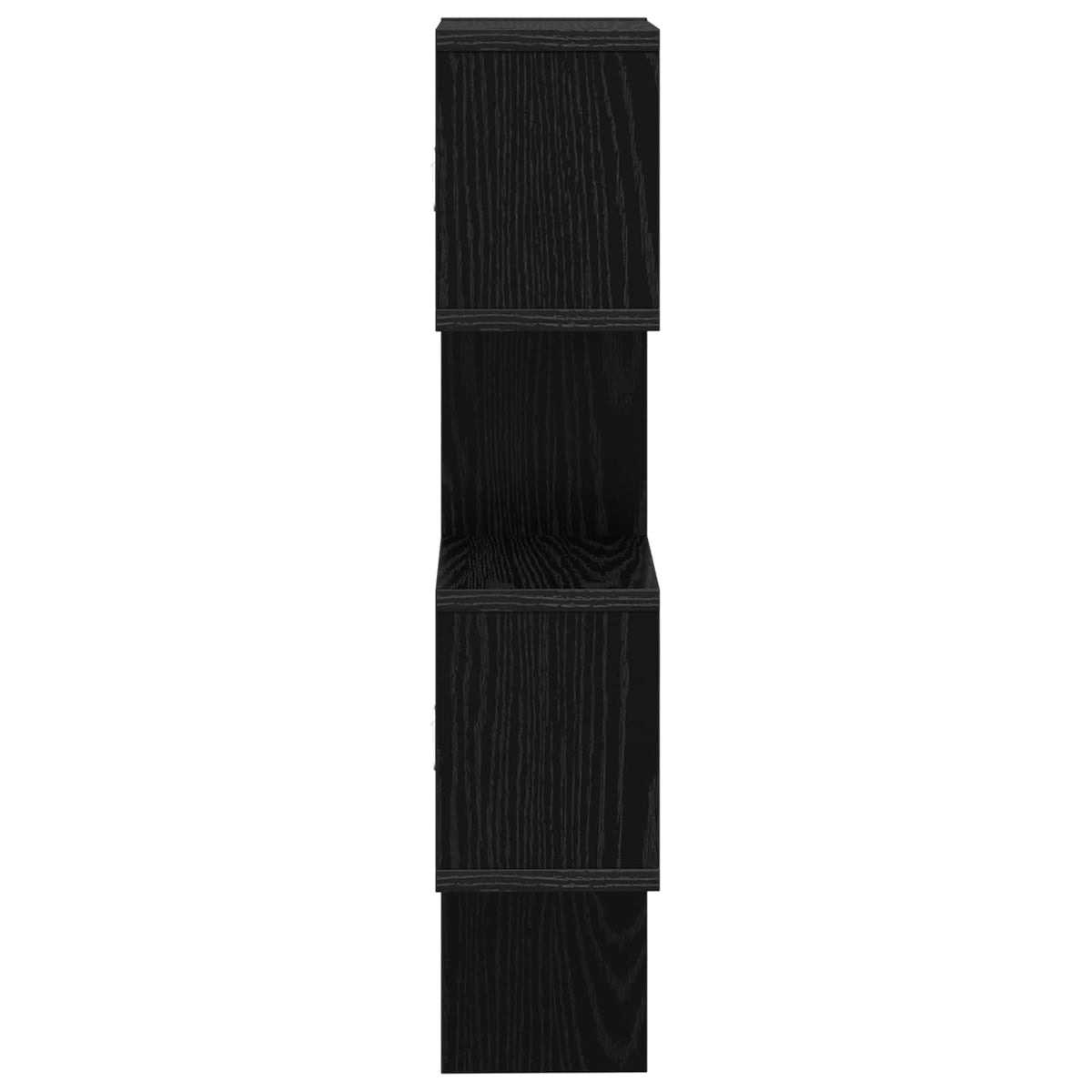 Wall Shelf Wall-Mounted Black 39 x 15 x 76 cm Engineered Wood