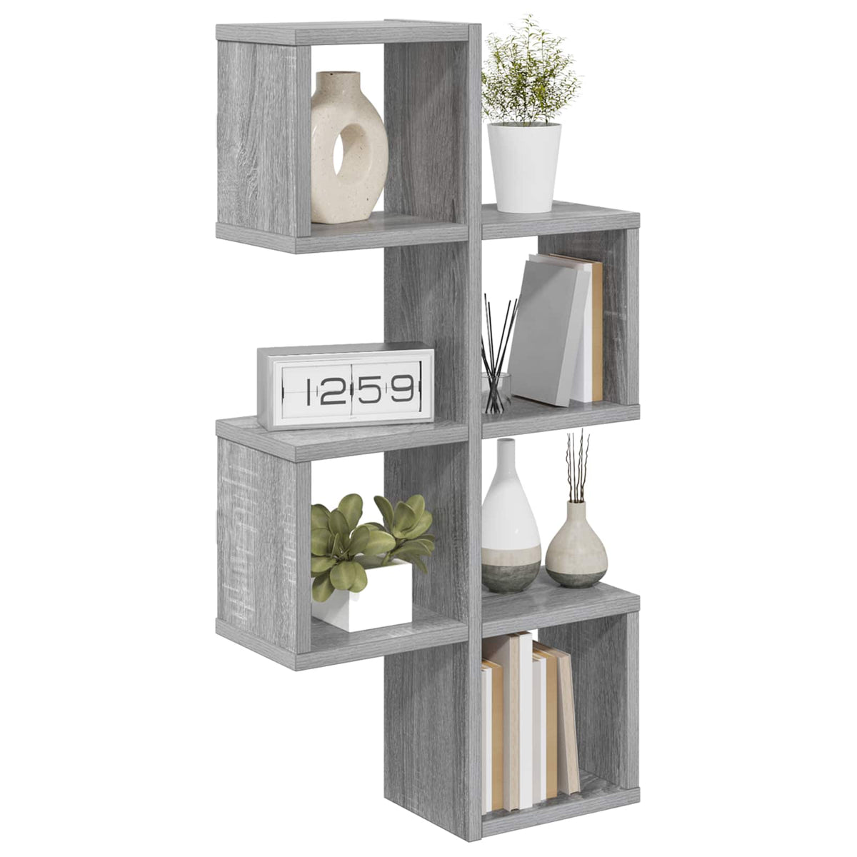 Wall Shelf Wall-Mounted Grey Sonoma 39 x 15 x 76 cm