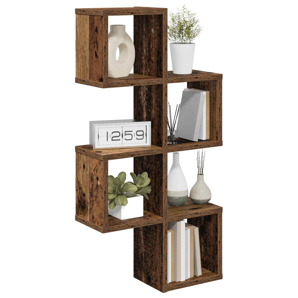 Wall Shelf Wall-Mounted Old Wood 39 x 15 x 76 cm