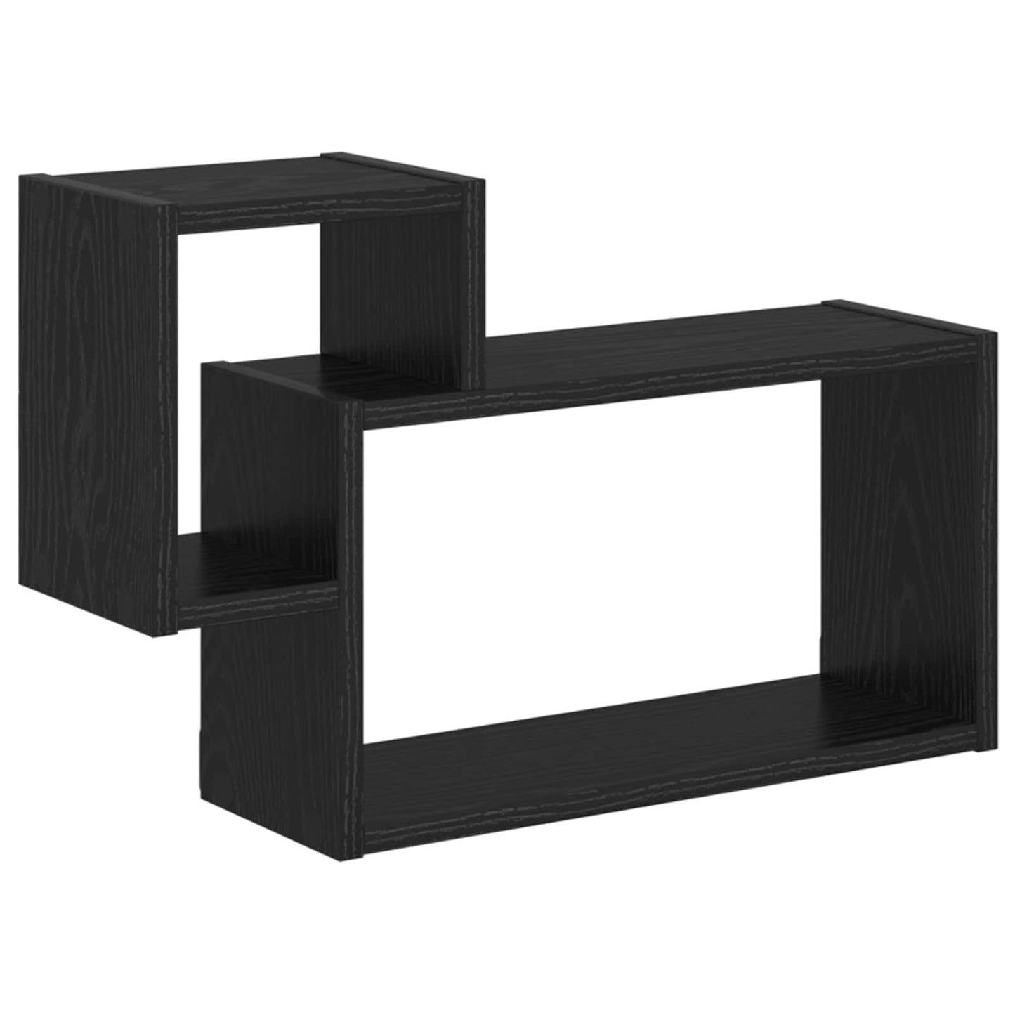 Wall Shelf Wall-Mounted Black 55 x 15 x 35 cm Engineered Wood