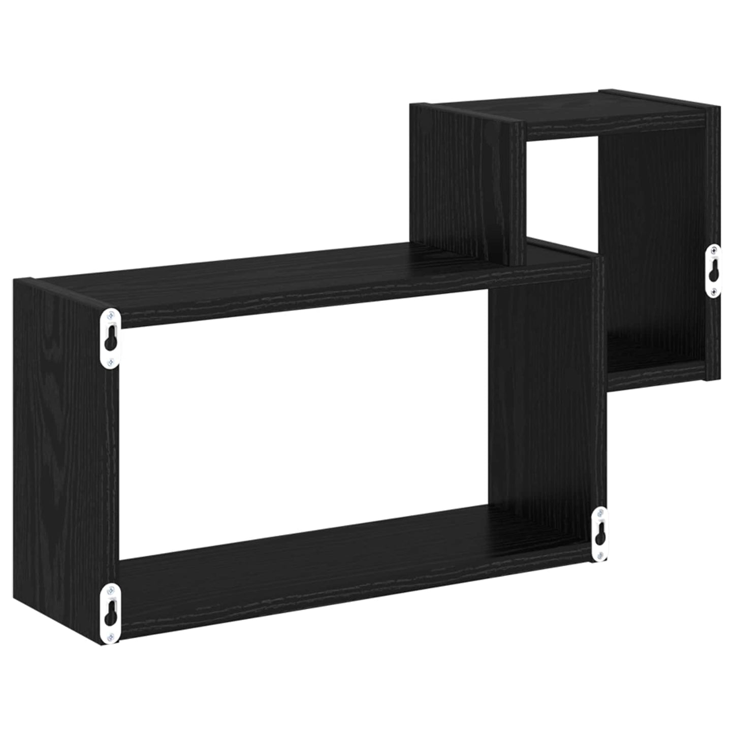 Wall Shelf Wall-Mounted Black 55 x 15 x 35 cm Engineered Wood