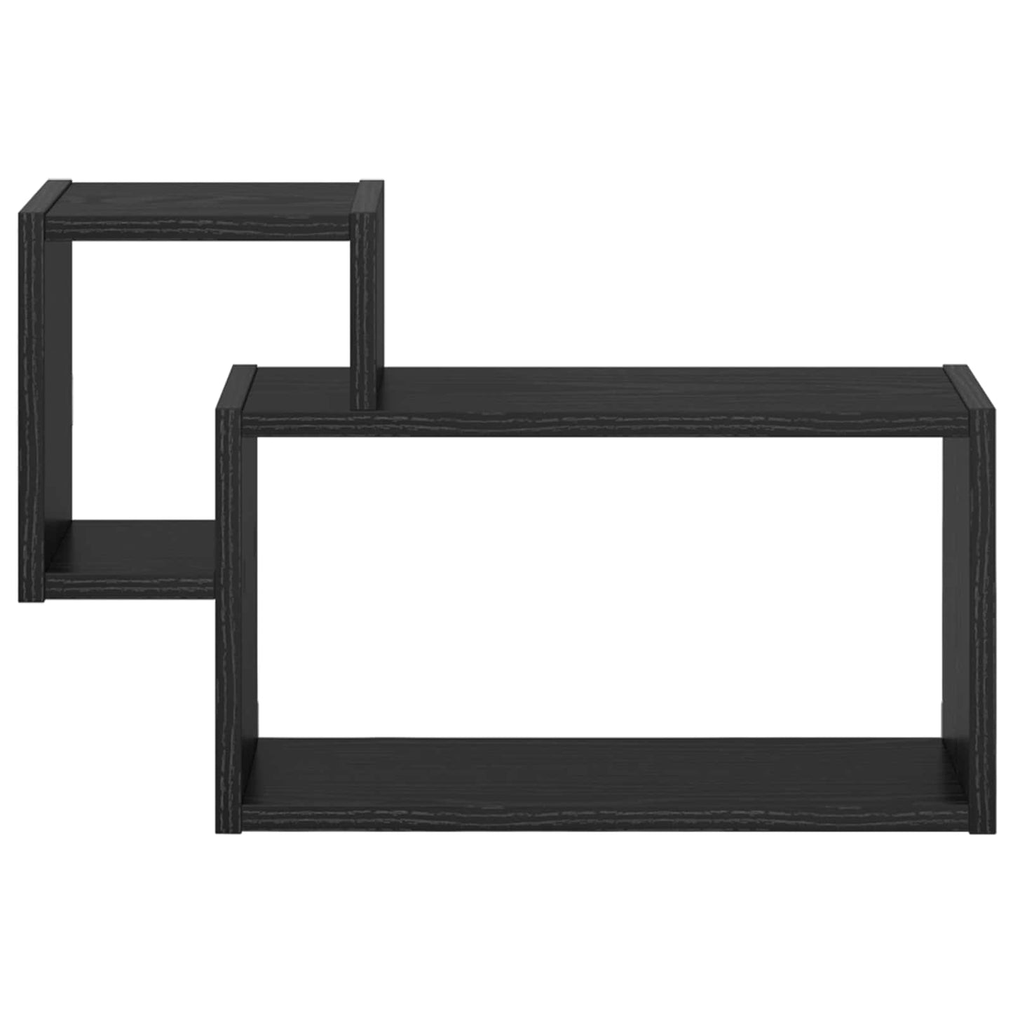 Wall Shelf Wall-Mounted Black 55 x 15 x 35 cm Engineered Wood