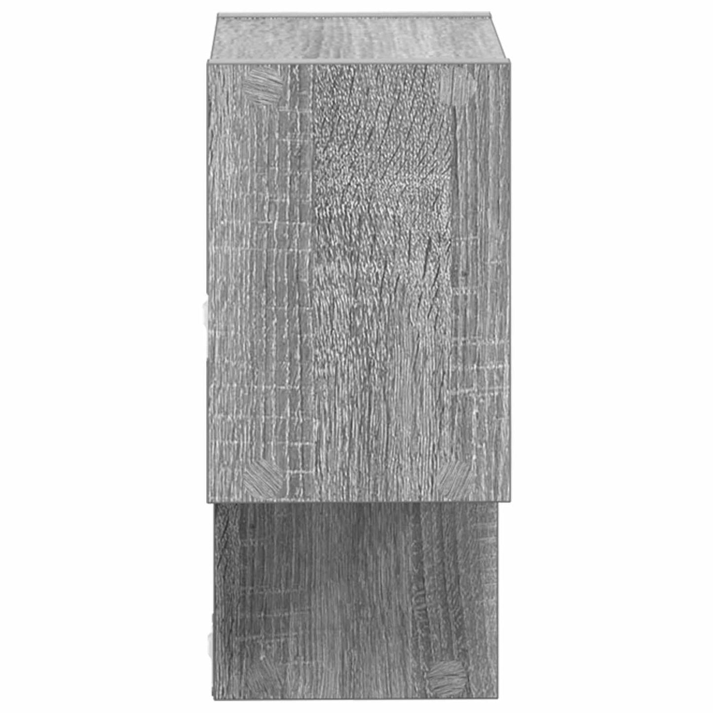 Wall Shelf Wall-Mounted Grey 55 x 15 x 35 cm Engineered Wood