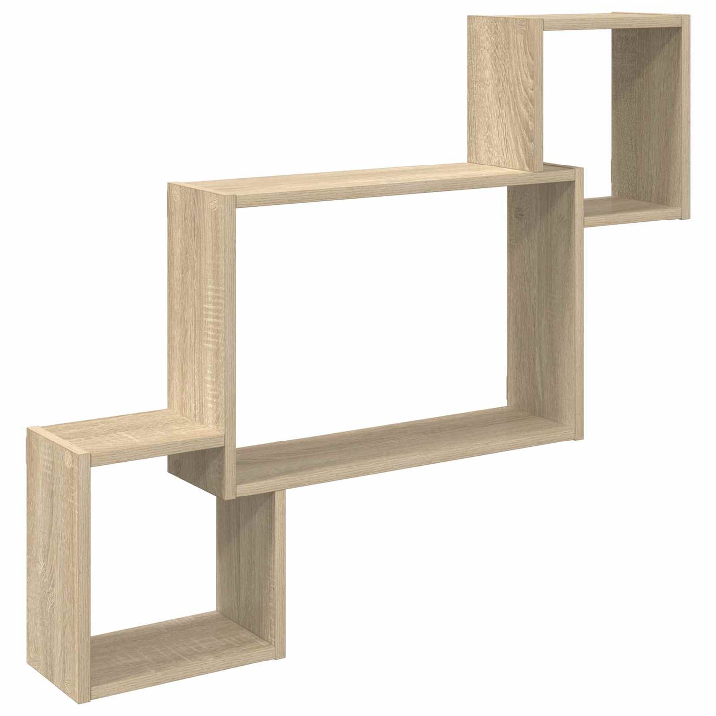 Wall Shelf Wall-Mounted Brown 91.5 x 15 x 76 cm Engineered Wood