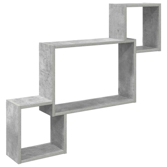 Wall Shelf Wall-Mounted Grey 91.5 x 15 x 76 cm Engineered Wood