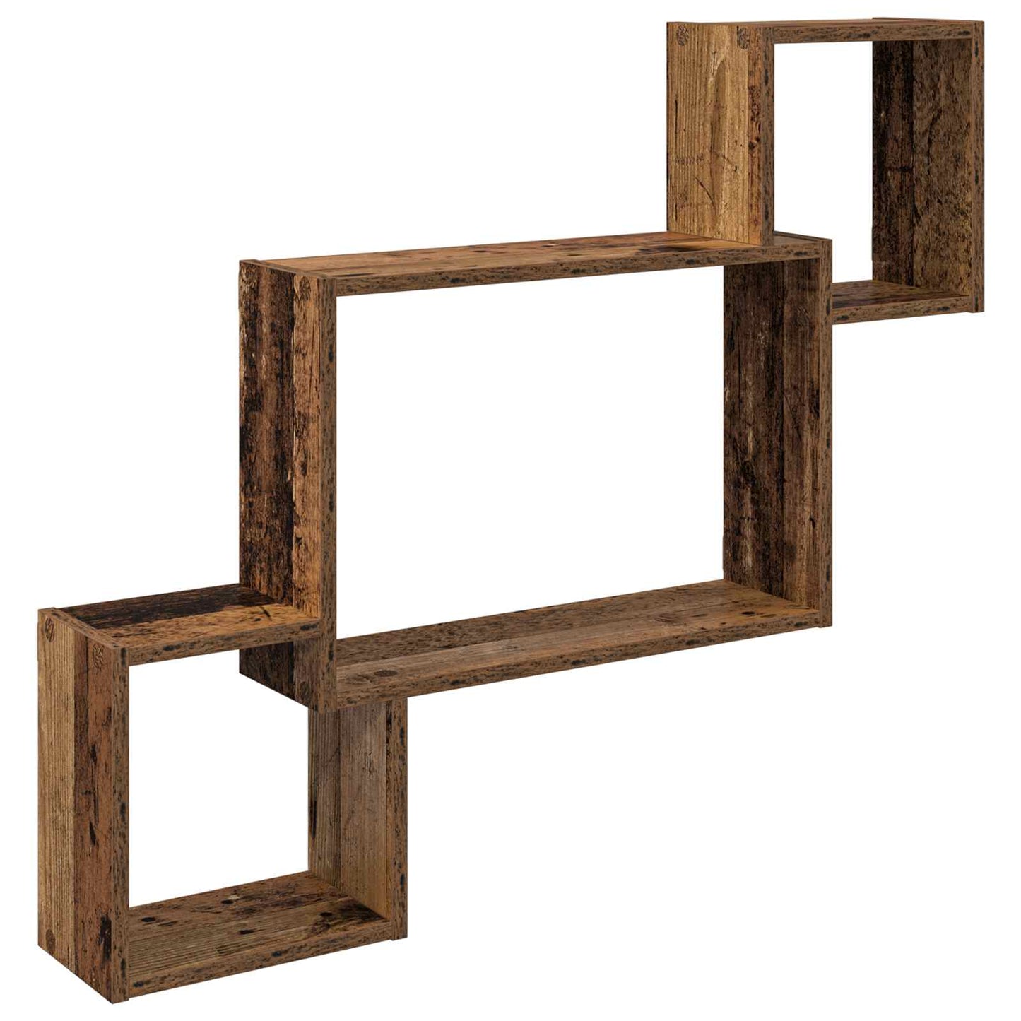 Wall Shelf Wall-Mounted Brown 91.5 x 15 x 76 cm Engineered Wood