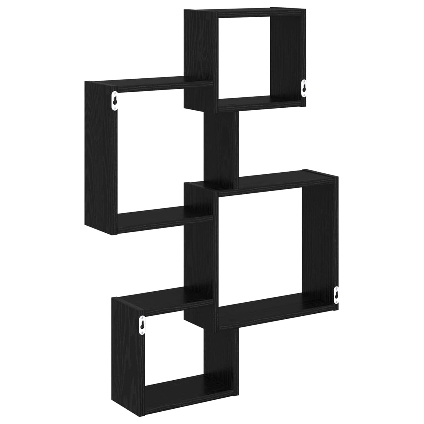 Wall Cube Shelves Wall-Mounted Black 64 x 13.5 x 91.5 cm