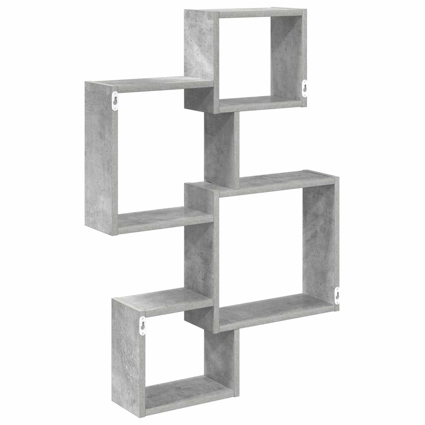 Wall Cube Shelves Wall-Mounted Grey 64 x 13.5 x 91.5 cm