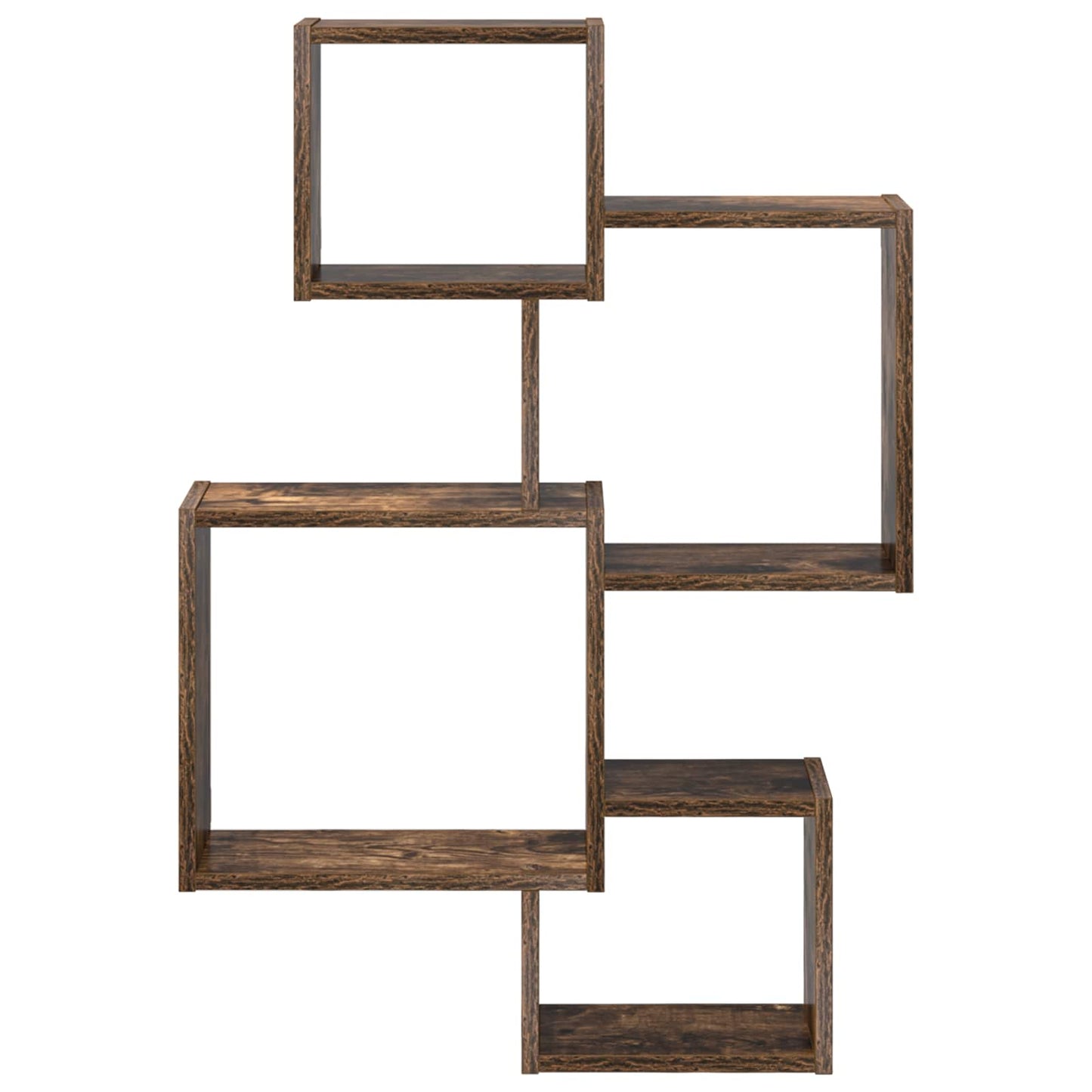 Wall Cube Shelves Wall-Mounted Brown 64 x 13.5 x 91.5 cm