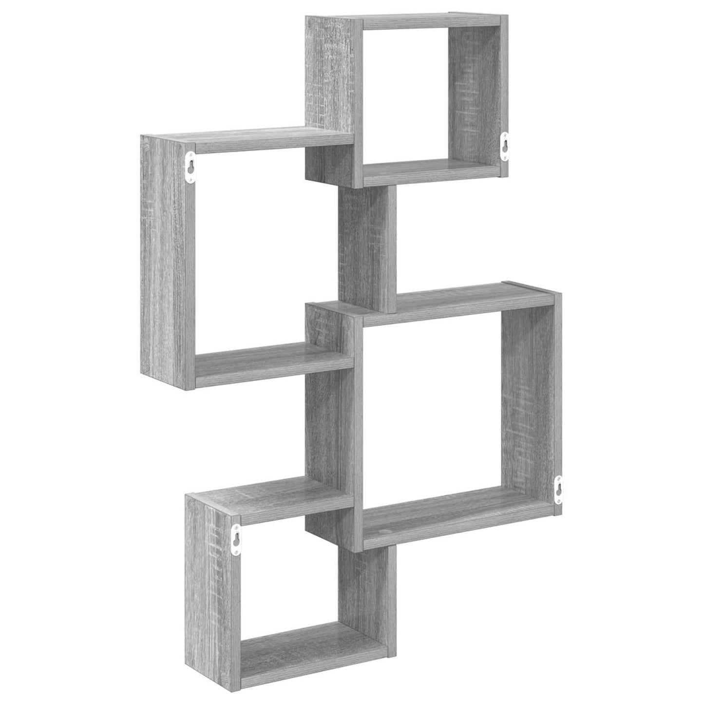 Wall Cube Shelves Wall-Mounted Grey 64 x 13.5 x 91.5 cm