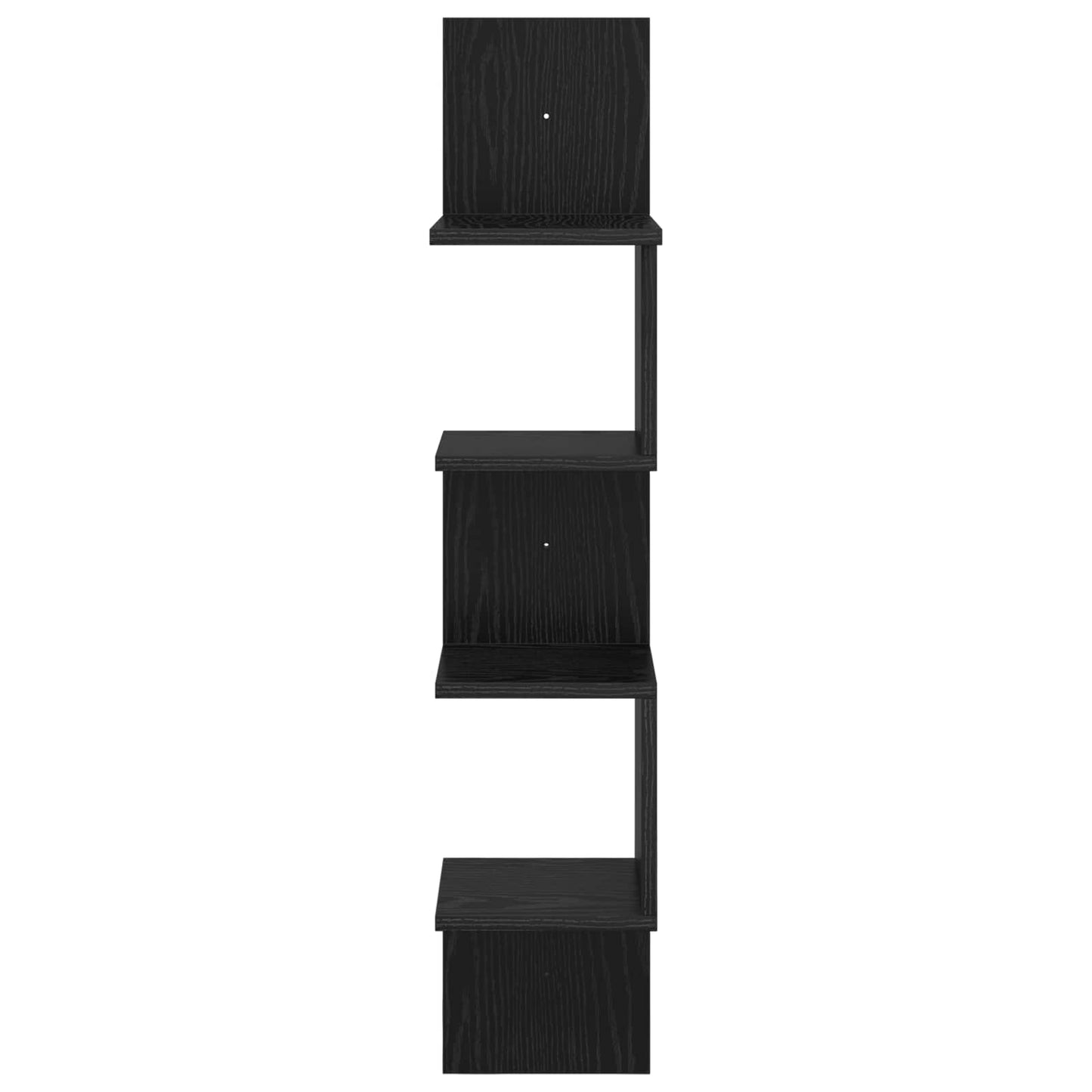 Wall Shelf Wall-Mounted Black 32 x 21 x107 cm Engineered Wood