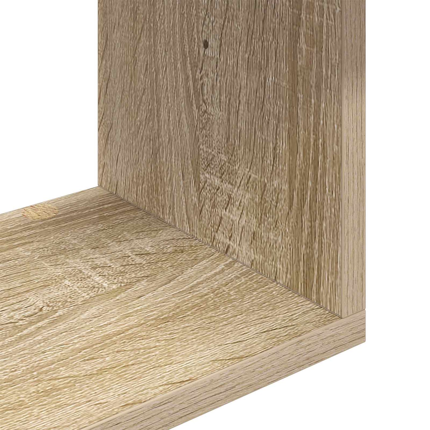 Wall Shelf Wall-Mounted Brown 32 x 21 x107 cm Engineered Wood
