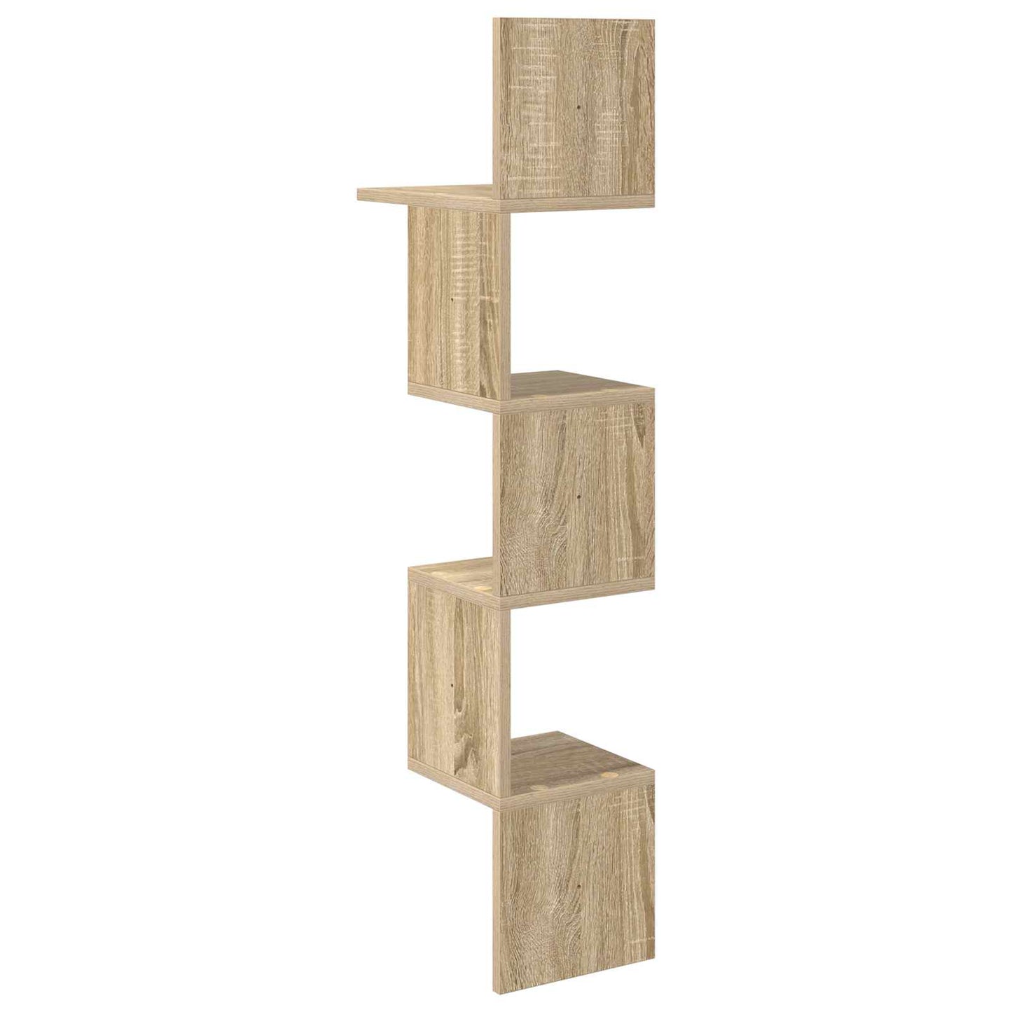 Wall Shelf Wall-Mounted Brown 32 x 21 x107 cm Engineered Wood
