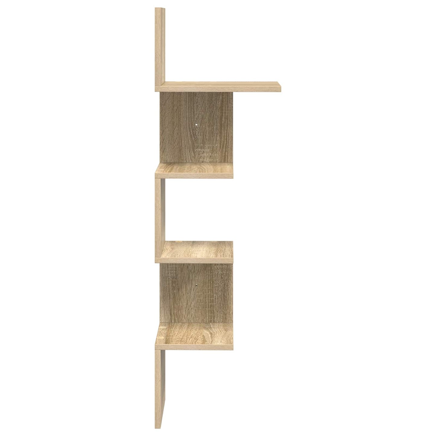 Wall Shelf Wall-Mounted Brown 32 x 21 x107 cm Engineered Wood
