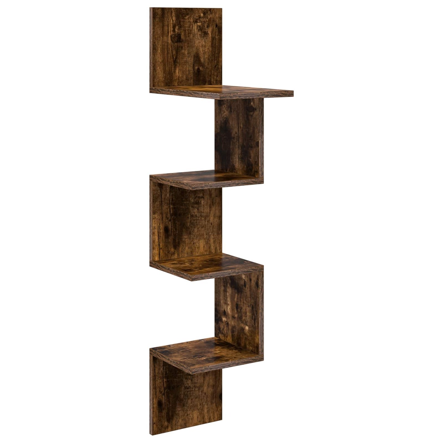 Wall Shelf Wall-Mounted Brown 32 x 21 x107 cm Engineered Wood