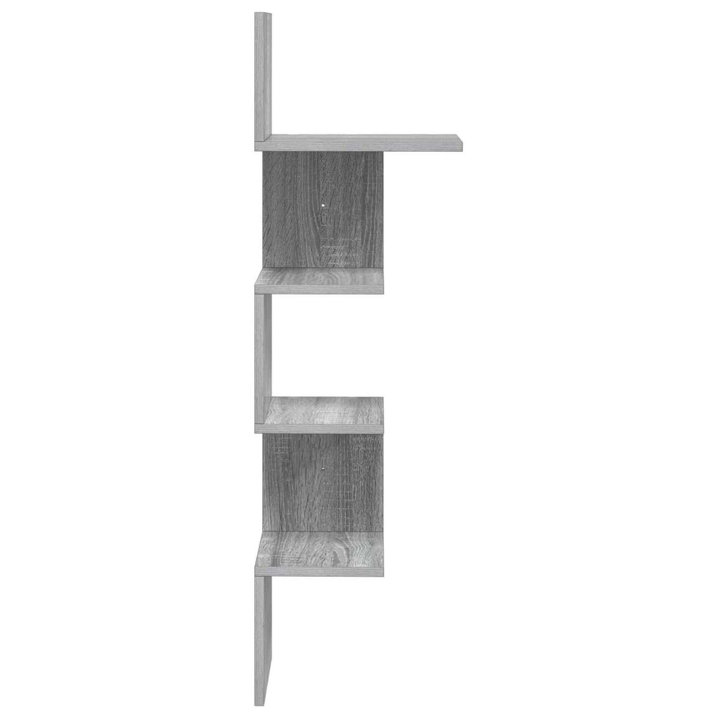 Wall Shelf Wall-Mounted Grey 32 x 21 x107 cm Engineered Wood