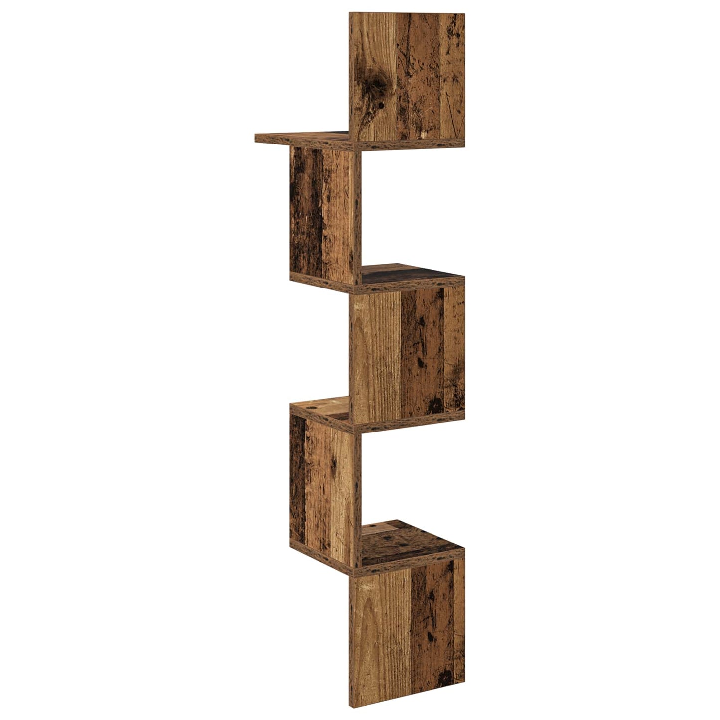 Wall Shelf Wall-Mounted Brown 32 x 21 x107 cm Engineered Wood