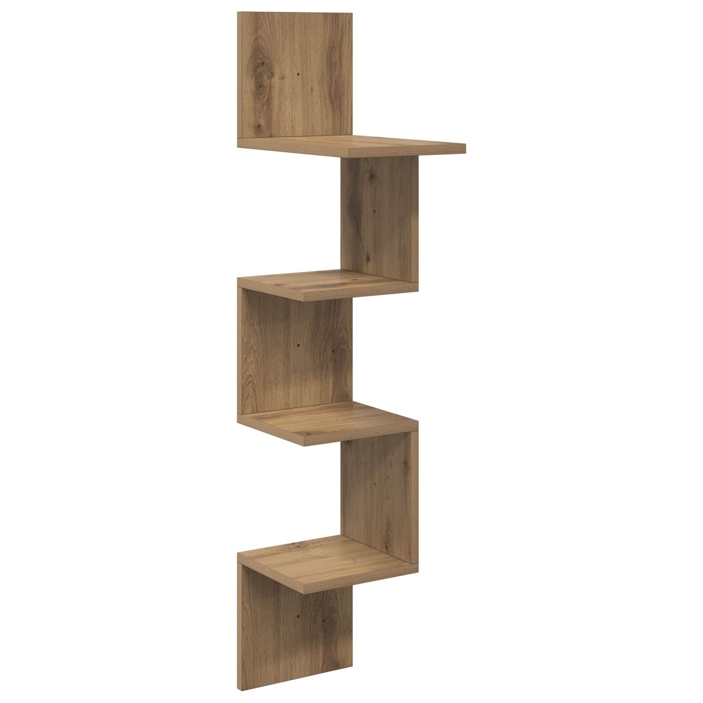 Wall Shelf Wall-Mounted Brown 32 x 21 x107 cm Engineered Wood