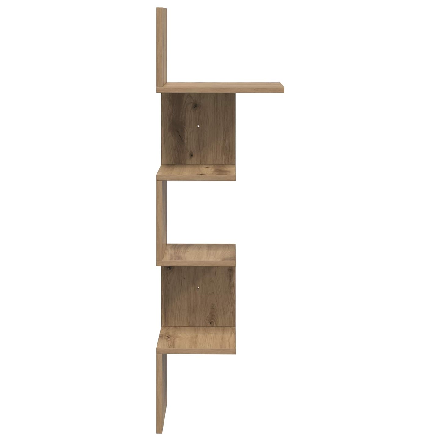 Wall Shelf Wall-Mounted Brown 32 x 21 x107 cm Engineered Wood