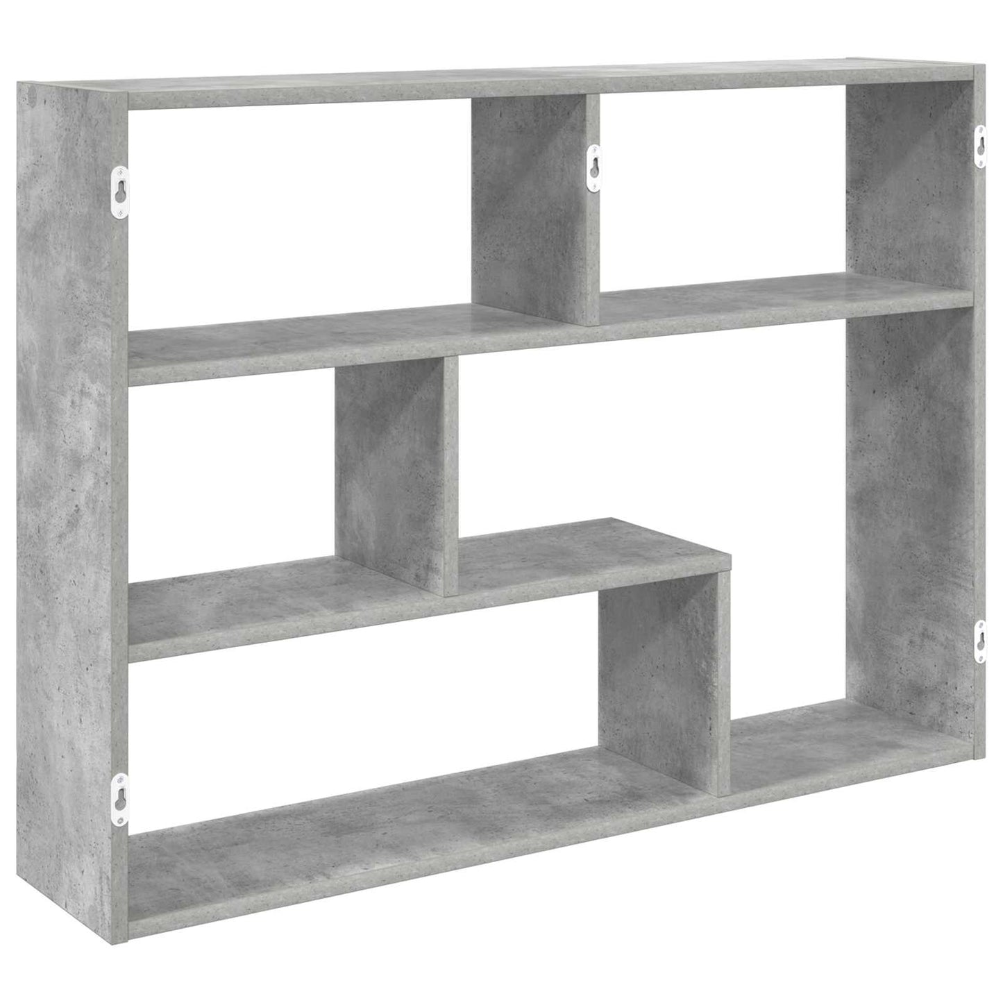 Wall Shelf Wall-Mounted Grey 95 x 20 x 69.5 cm Engineered Wood