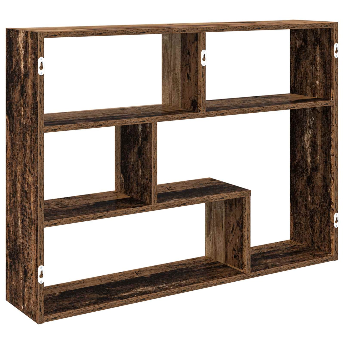 Wall Shelf Wall-Mounted Brown 95 x 20 x 69.5 cm Engineered Wood