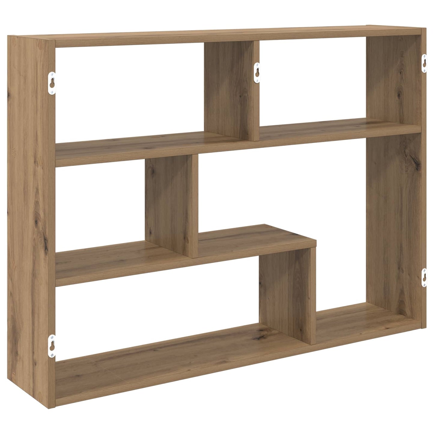 Wall Shelf Wall-Mounted Brown 95 x 20 x 69.5 cm Engineered Wood