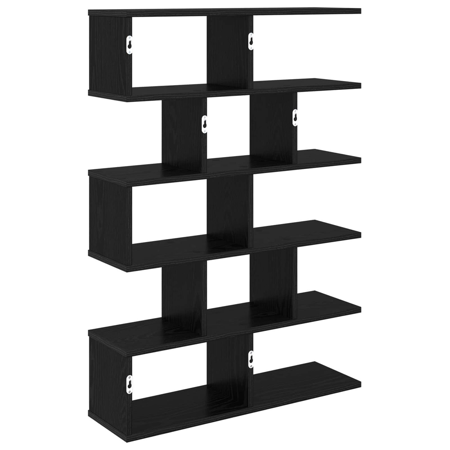 Wall Shelf Black Oak 70 x 20 x 100 cm Engineered Wood