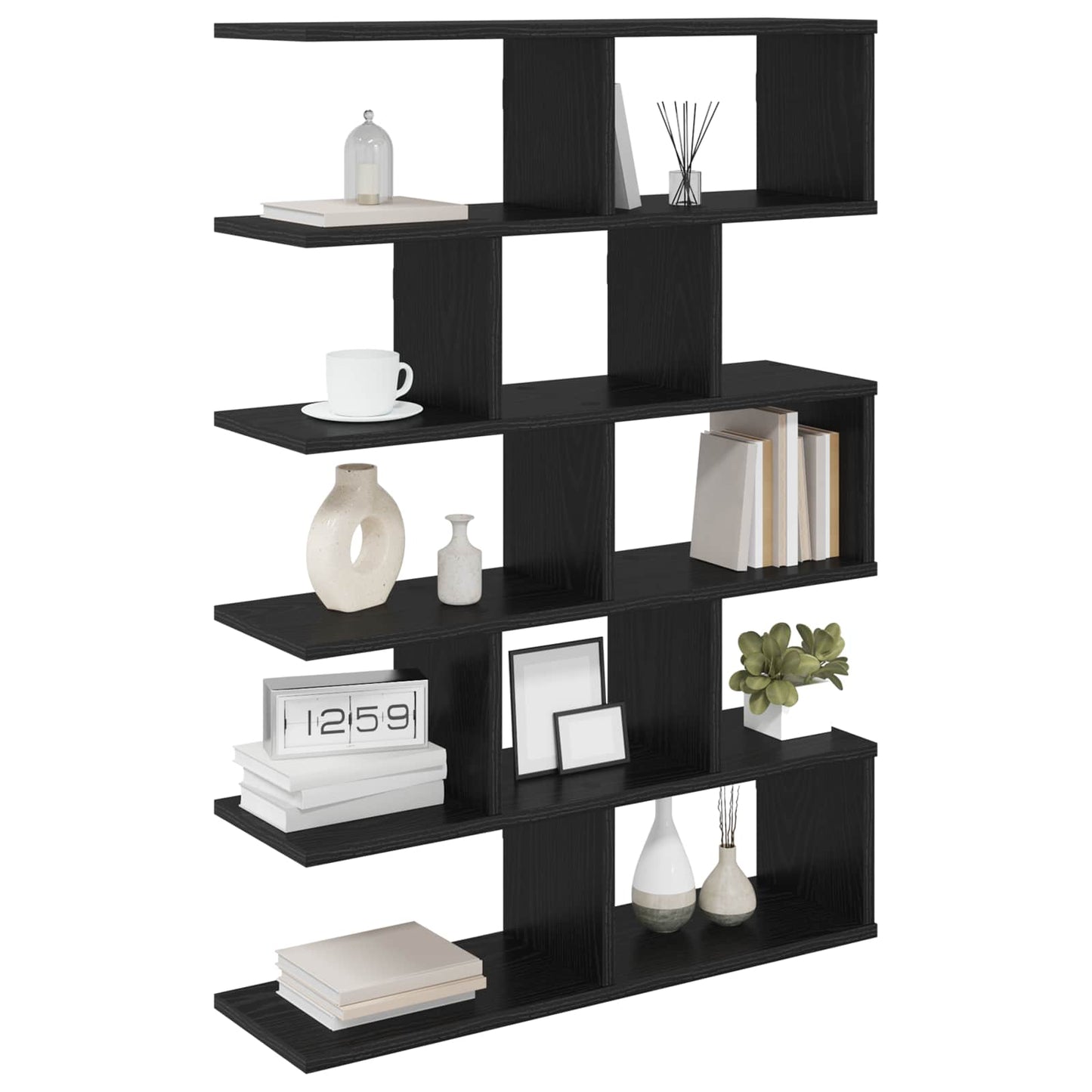 Wall Shelf Black Oak 70 x 20 x 100 cm Engineered Wood