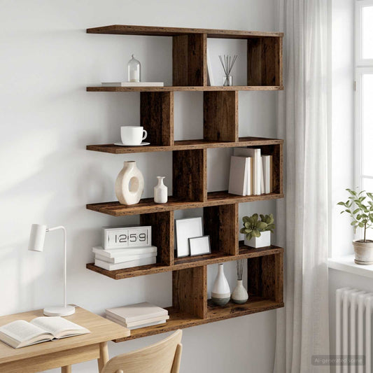 Wall Shelf Old Wood 70 x 20 x 100 cm Engineered Wood