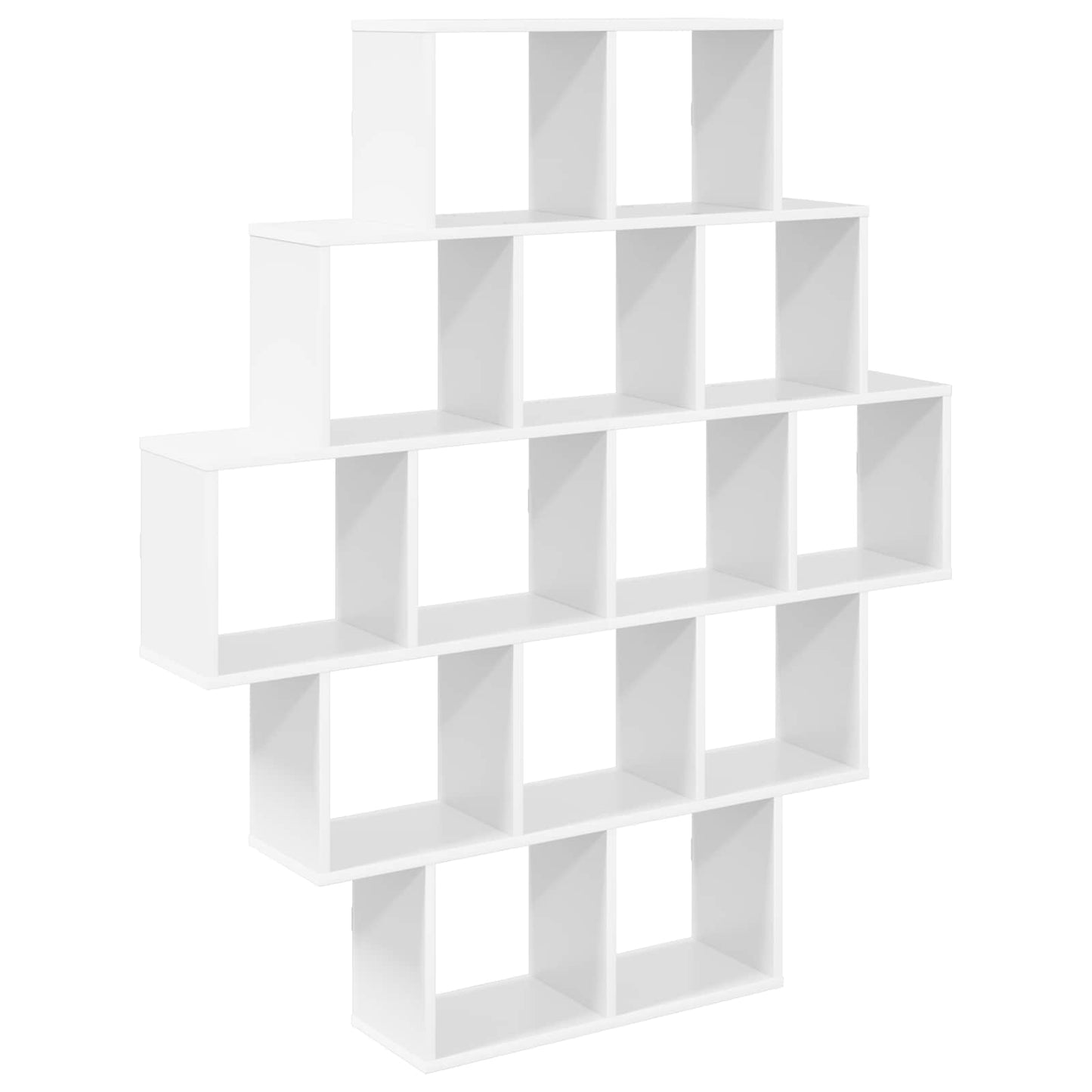 Wall Shelf White 120 x 20 x 136 cm Engineered Wood