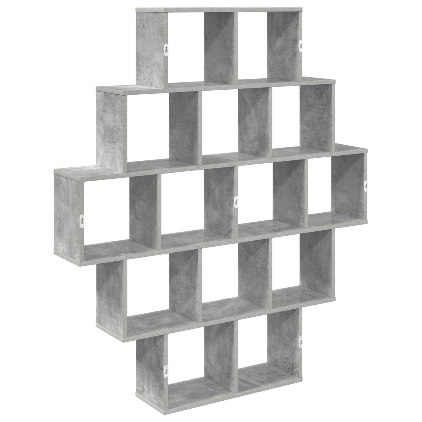 Wall Shelf Concrete Grey 120 x 20 x 136 cm Engineered Wood