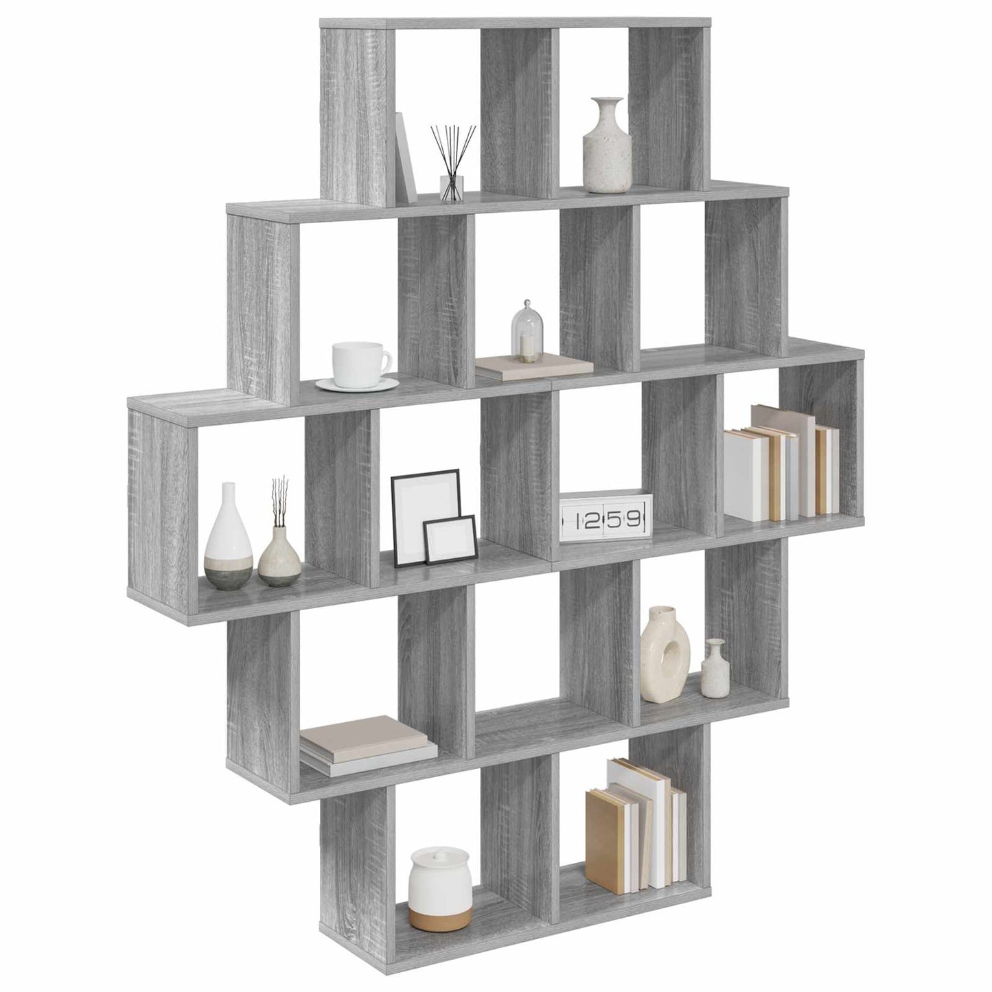 Wall Shelf Grey Sonoma 120 x 20 x 136 cm Engineered Wood