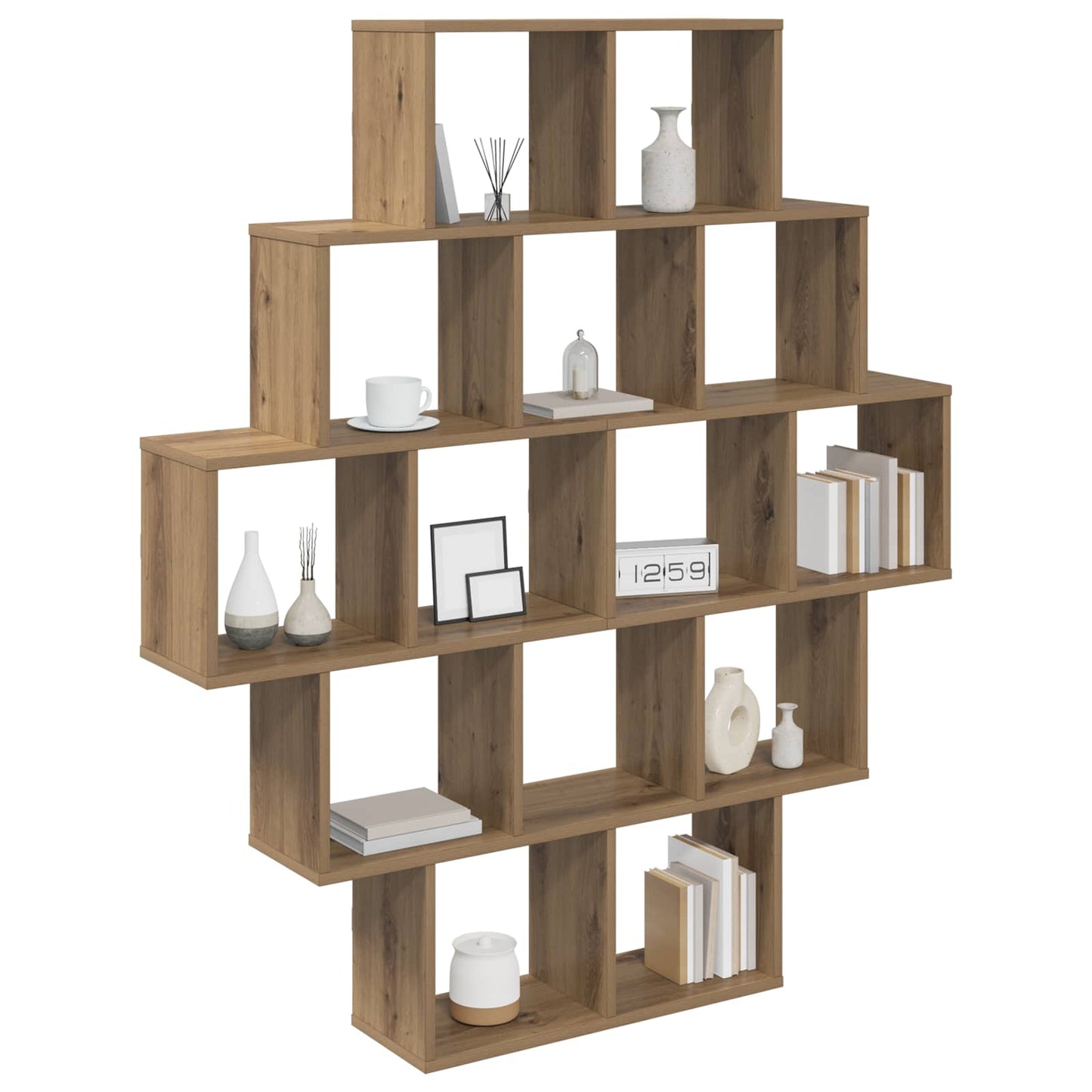 Wall Shelf Artisan Oak 120 x 20 x 136 cm Engineered Wood