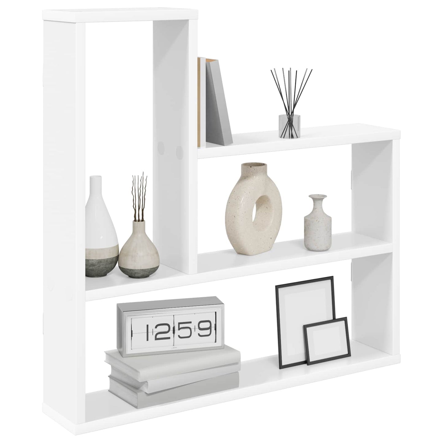 Wall Shelf White 60 x 11 x 60 cm Engineered Wood